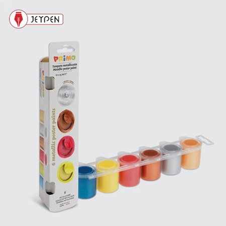 نمایش جزئیات برای  پریمو رنگ پوستر (گواش) متالیک 6 رنگ مدل 231tm6e تصویر  پریمو رنگ پوستر (گواش) متالیک 6 رنگ مدل 231tm6e