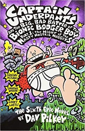 نمایش جزئیات برای  Captain Underpants and The Big Bad Battle of the Bionic Booger Boy Night of the Nasty Nostril Nuggets 1 تصویر  Captain Underpants and The Big Bad Battle of the Bionic Booger Boy Night of the Nasty Nostril Nuggets 1