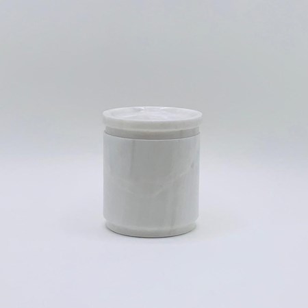 تصویر  بانکه سنگی کوچک رنگ سفید ماربل