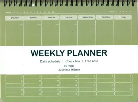 نمایش جزئیات برای  دفتر پلنر و تودولیست هفتگی (weekly planner ) کد 162 تصویر  دفتر پلنر و تودولیست هفتگی (weekly planner ) کد 162