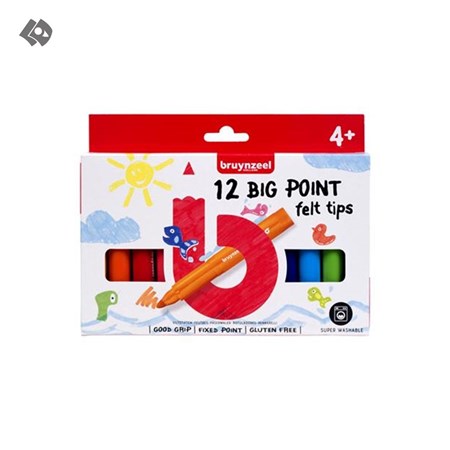 نمایش جزئیات برای  ست ماژیک قطور 12رنگ Big Point برونزیل  کد 60122012 تصویر  ست ماژیک قطور 12رنگ Big Point برونزیل  کد 60122012