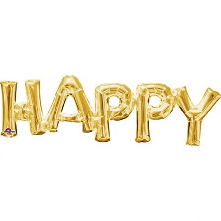 تصویر  بادکنک فویلی عبارت HAPPY  طلایی (3375501)