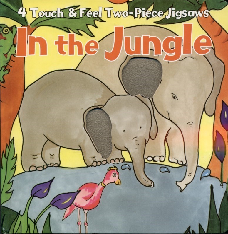 تصویر  Touch and feel 2 piece jigsaws in the jungle