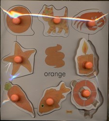 تصویر  Colours set 1 pegged puzzles 4 orange