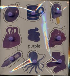 تصویر  Colours set 1 pegged puzzles 6 purple