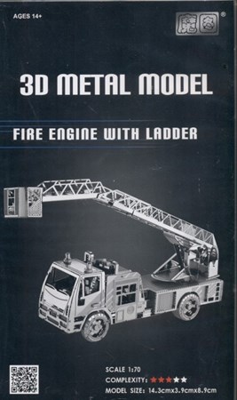 تصویر  Fire engine with ladder (3D metal model I22201)