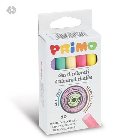 تصویر  گچ پریمو 10 رنگ بدون گرده در جعبه مقوایی