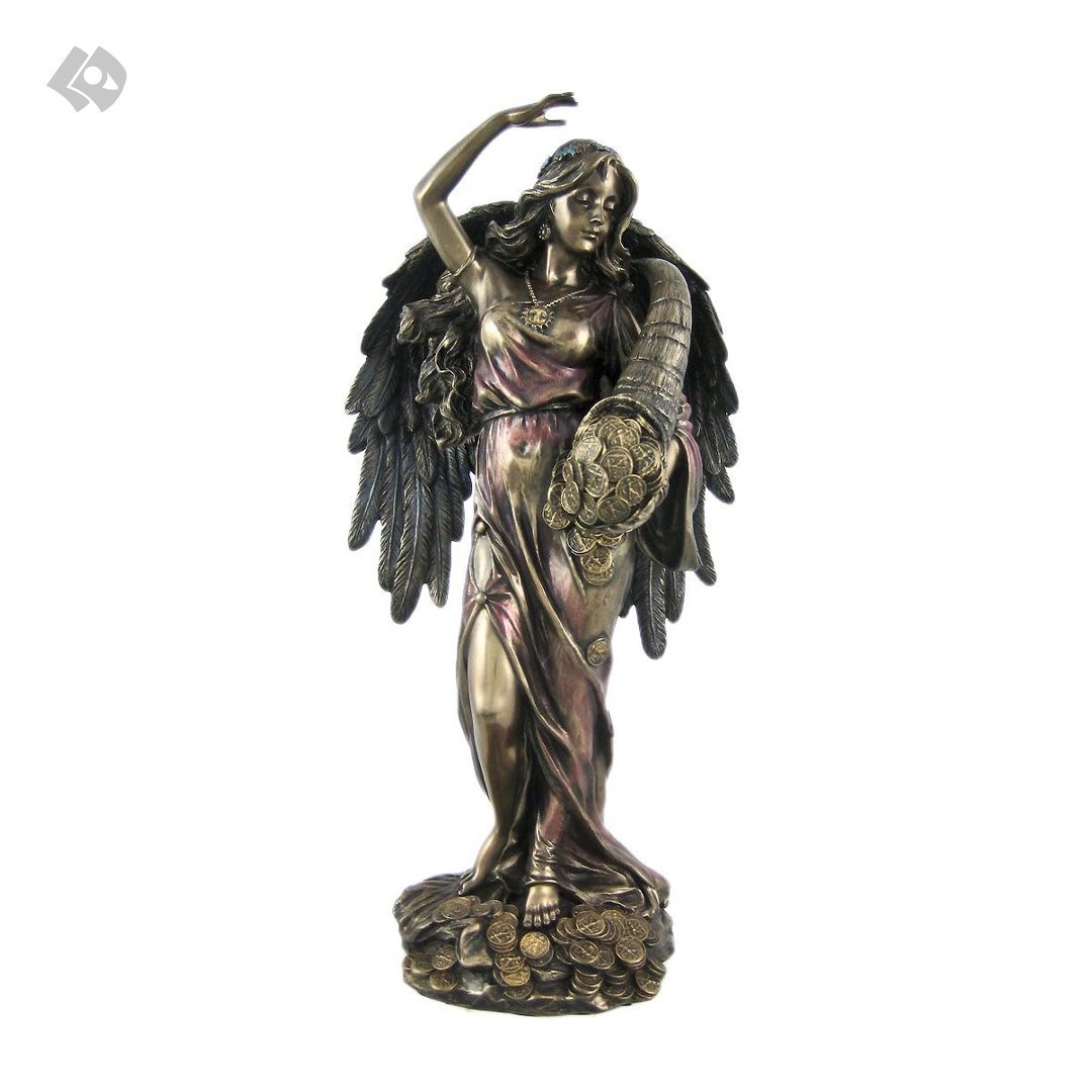 تصویر  مجسمه ورونیس دیزاین Veronese Design مدل فرشته سمبل شانس کد WU75254A4