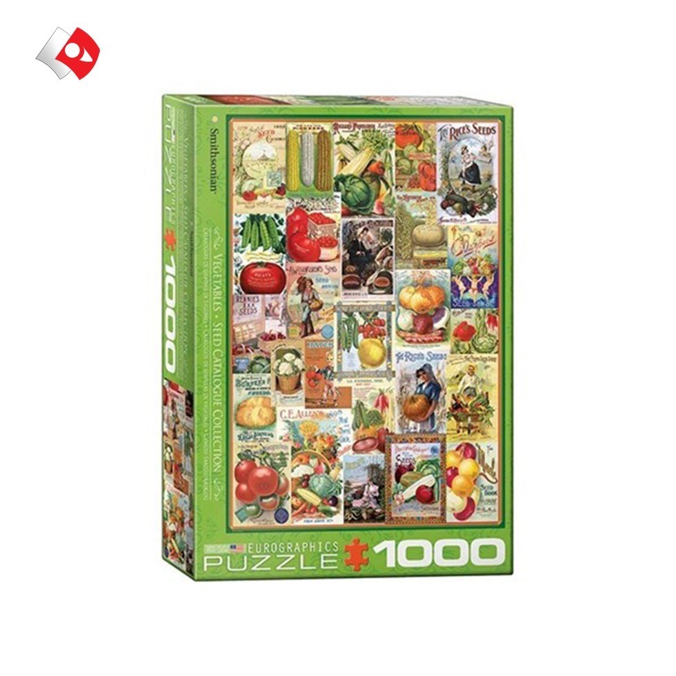 تصویر  پازل یوروگرافیکس 1000 تکه طرح Vegetables Seed Catalogue Collection کد 60000817