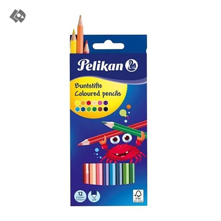 تصویر  مداد رنگی پلیکان 12 رنگ استاندارد (998286)