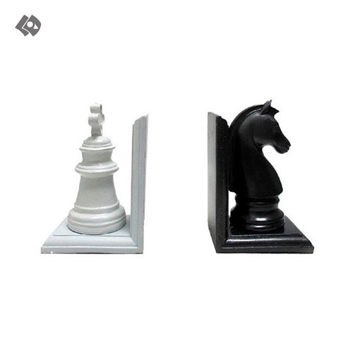 تصویر  غش گیر و نگه دارنده کتاب طرح شطرنج (سیاه و سفید)