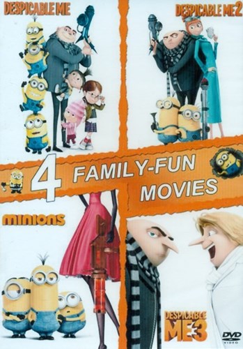 تصویر  4 Family Fun Movies (Despicable Me 1 2 3 and Minions) سی‌دی کارتون