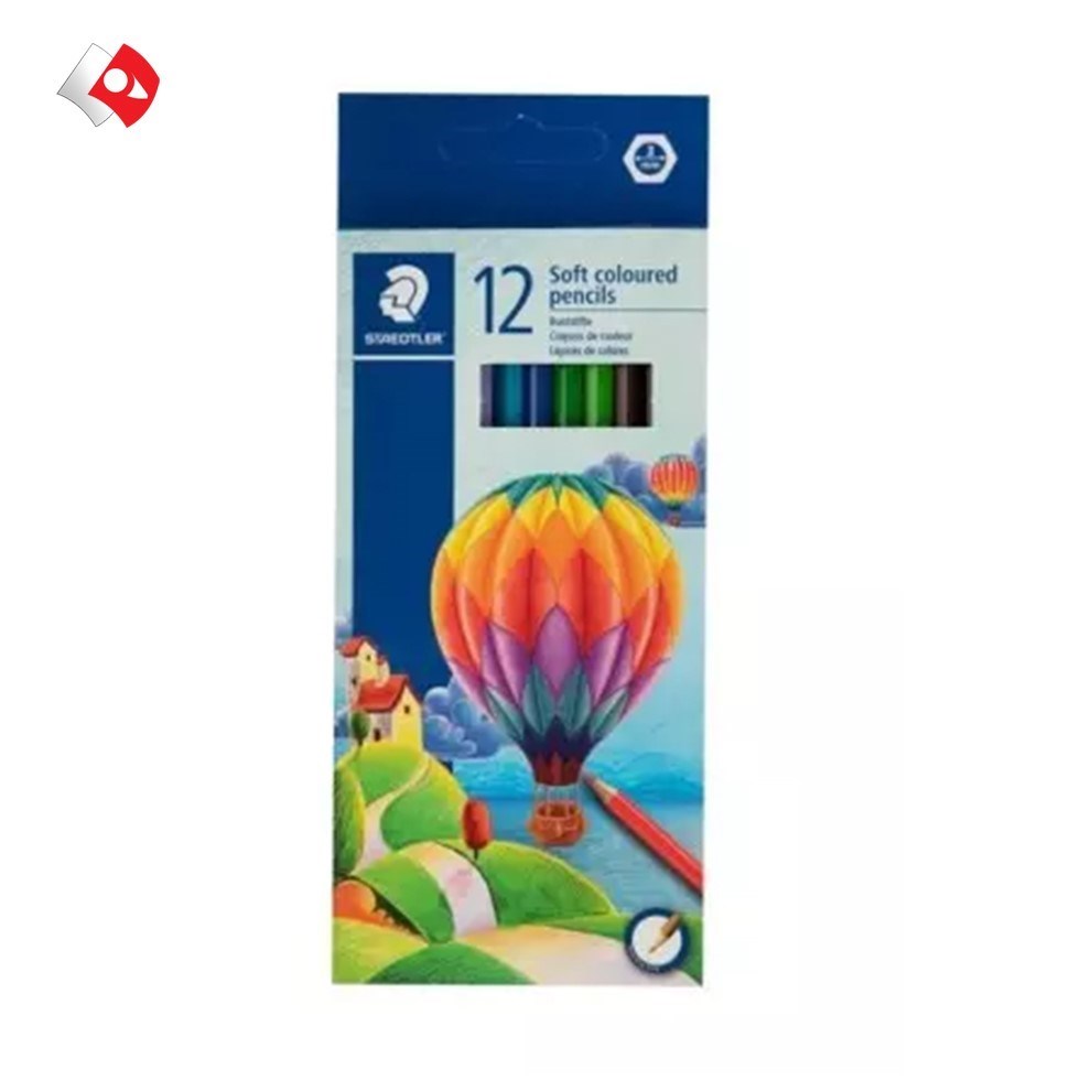 تصویر  مداد رنگی 12 رنگ سافت کالر مقوایی (143C12lj)
