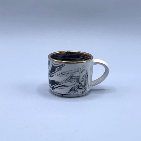 تصویر  فنجان قهوه‌خوری طرح ماربل (داخل گبه‌ای)