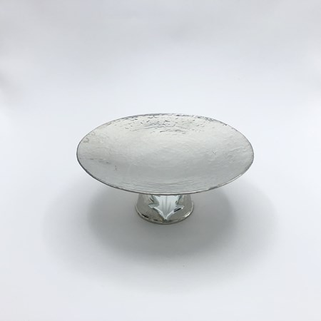 تصویر  ظرف مسی پایه‌دار با تزئین آینه ونیزی سایز 3 کد 139
