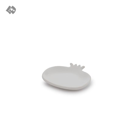 تصویر  بشقاب سرامیکی اناری کوچک ساده سفید قطر 10