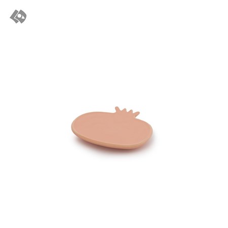 تصویر  بشقاب سرامیکی اناری کوچک ساده گلبهی قطر 10