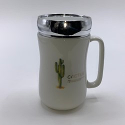 تصویر  ماگ درب آينه‌اي طرح Cactus مدل 4