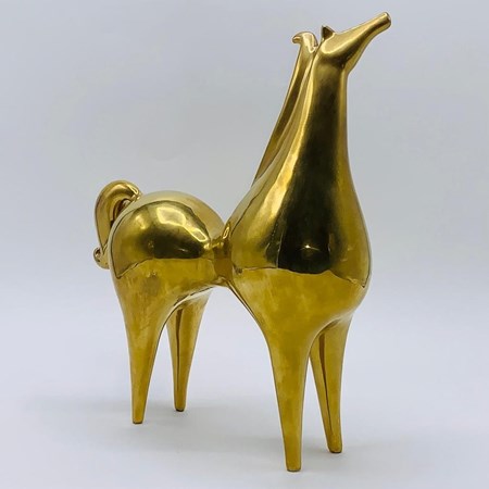 تصویر  تندیس اسب کوچک طلایی