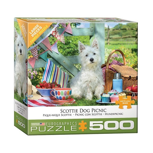 تصویر  پازل 500 تکه 65005461 Scottie Dog Picnic