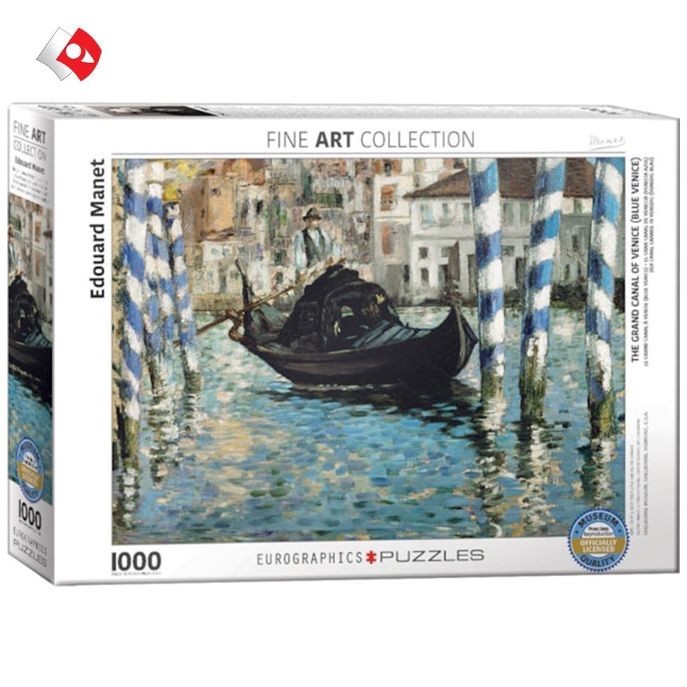 تصویر  پازل 1000 تکه 60000828 The Garden Canal of Venice blue venice