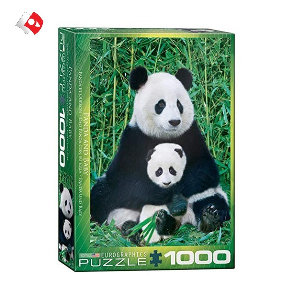 تصویر  پازل یوروگرافیکس 1000 تکه طرح Panda and Baby کد60000173