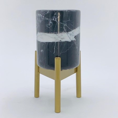 تصویر  لیوان پایه فلزی مشکی