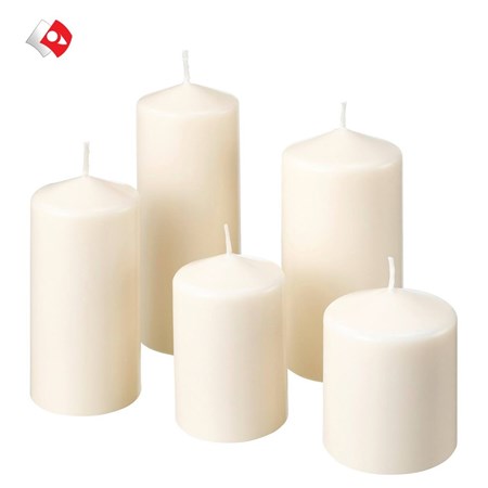 تصویر  شمع سفید استوانه‌ای 6 سانت (لیانا)