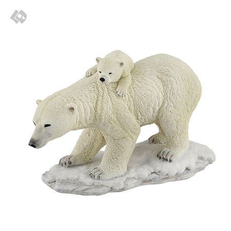 تصویر  مجسمه ورونیس دیزاین Veronese Design مدل خرس قطبی مادر و بچه کد WU75390VA