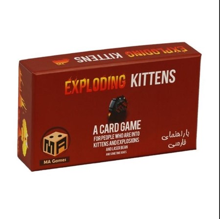 تصویر  بازی فکری xploding kittens گربه‌های انفجاری
