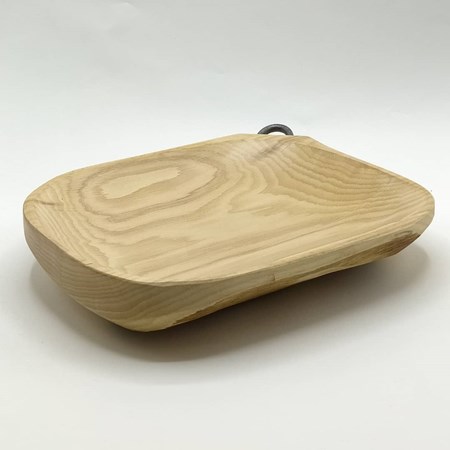 تصویر  ظرف چوبی دسته فلزی (چوب ممرز) مدل 10