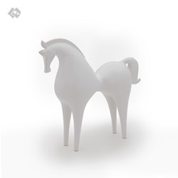 تصویر  تنديس اسب نجيب كوچك سفيد ساده
