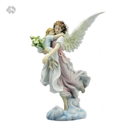 تصویر  مجسمه ورونیس دیزاین Veronese Design مدل فرشته نگهبان سفید کد WU73501AA