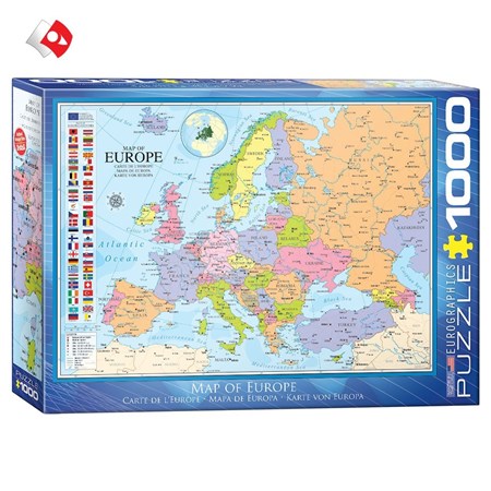 تصویر  پازل یوروگرافیکس 1000 تکه طرح Map Of Europe کد60000789
