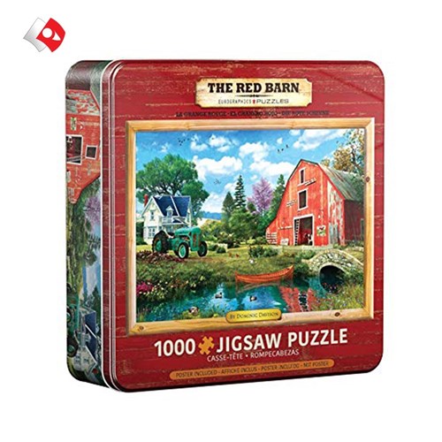 تصویر  پازل 1000 تکه جعبه فلزی 80515526 The Red Barn Tin