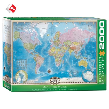 تصویر  پازل 2000 تکه 82200557 Map Of The World