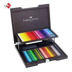 تصویر  مداد رنگي پلي كروموس 72 رنگ جعبه چوبي 110072
