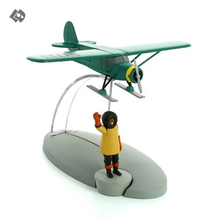 تصویر  مجسمه و فیگور کلکسیونی تن تن مدل هواپیما پروفسور professor nielsen's green plane کد 29569
