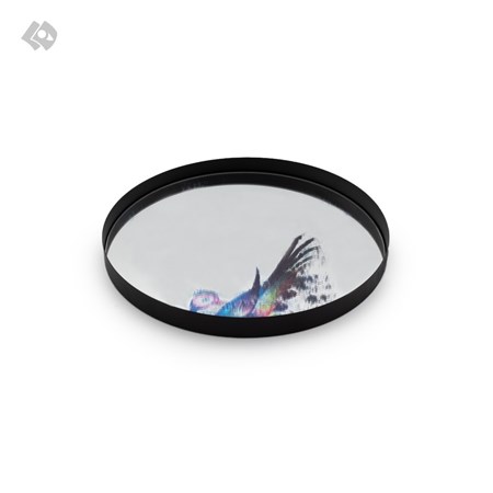تصویر  آینه راشد گرد 34 سانتی‌متری طرح طاووس