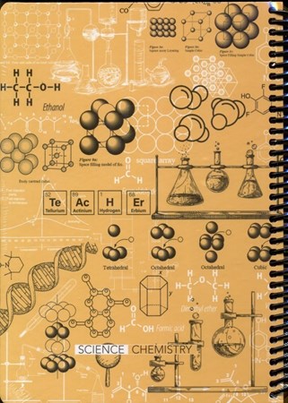 تصویر  دفتر دات نوت 100 برگ دانشمند شیمی زرد