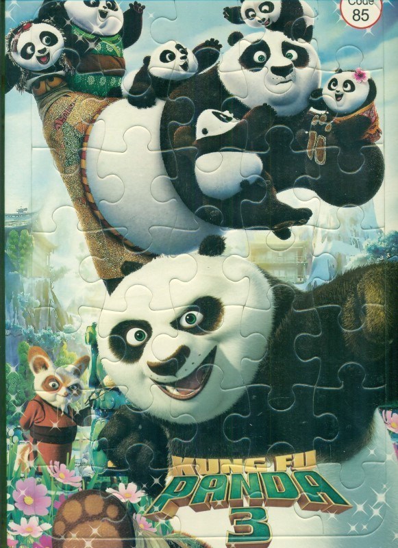 تصویر  پازل پشت وایت بردی Panda kung Fu