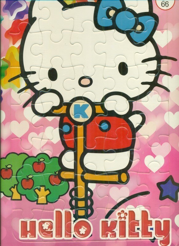 تصویر  پازل پشت وایت بردی Hello Kitty