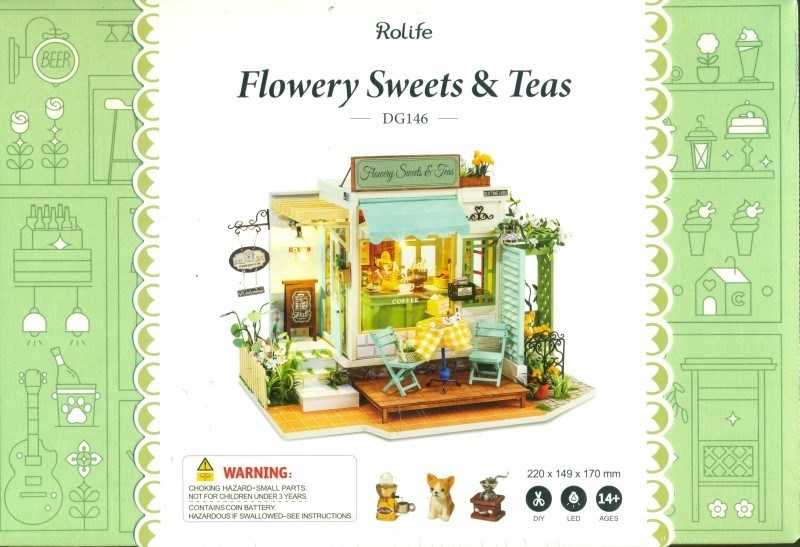 تصویر  خانه مینیاتوری روبوتایم طرح Flowery Sweets and Teas کد DG146