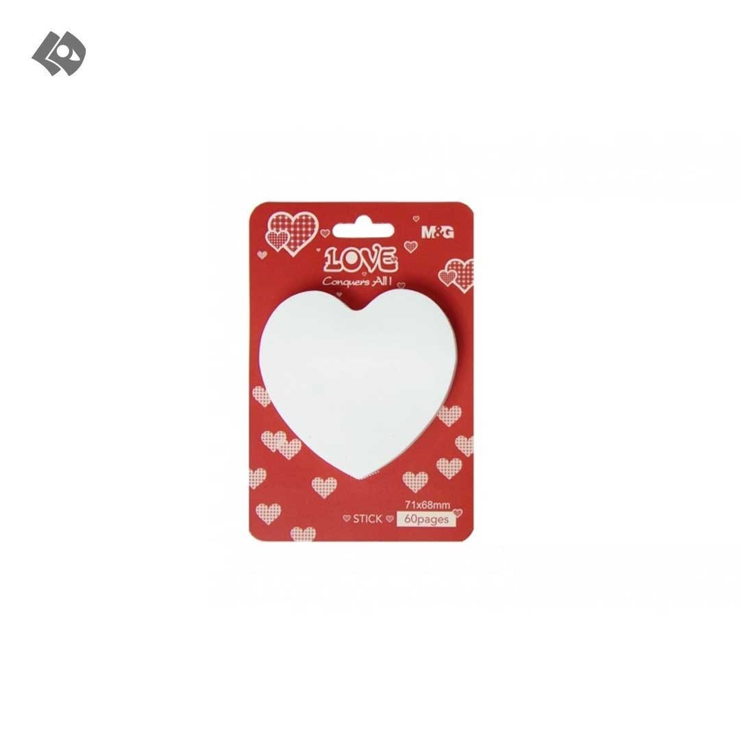تصویر  استیکی نوت فانتزی طرح قلب  60 برگ کد YD944