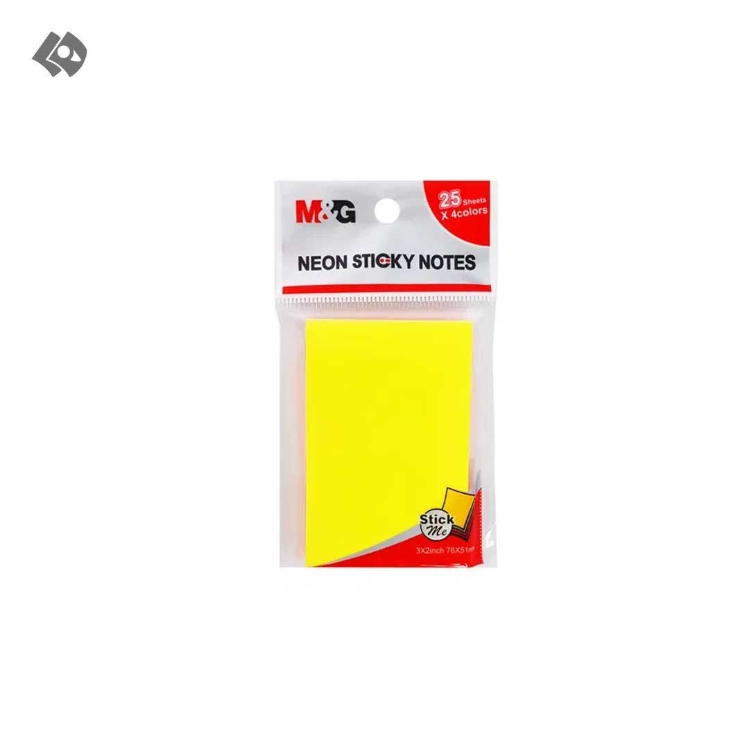 تصویر  استیکی نوت 4 رنگ نئونی 25 برگ کد YS182