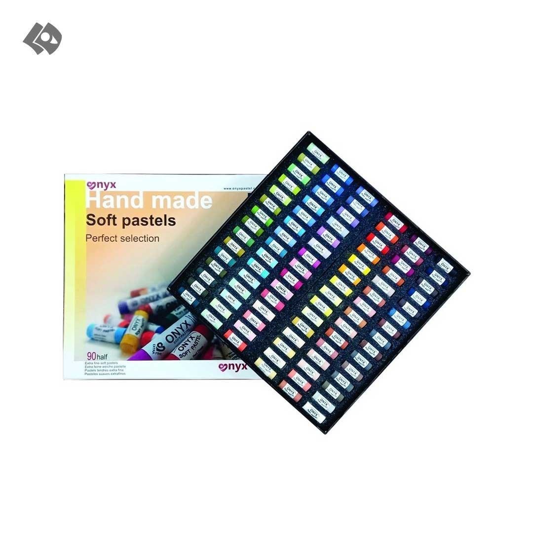 تصویر  پاستل گچی نرم 90 رنگ نیمه onyx