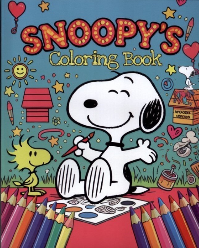 تصویر  اسنوپی Snoopy (رنگ آمیزی)