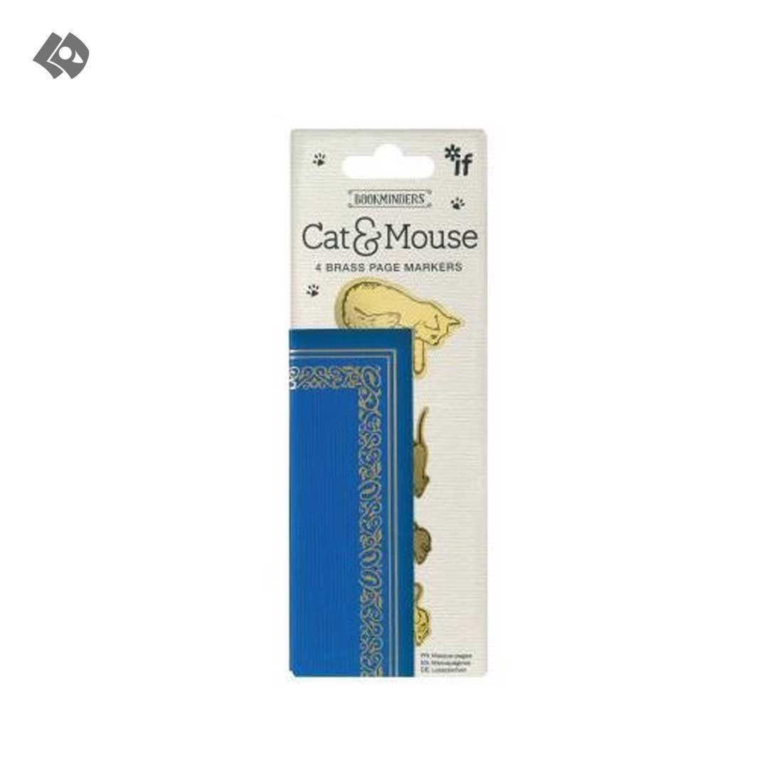 تصویر  بوک مارک فلزی IF مدل Cat and Mouse کد 40302