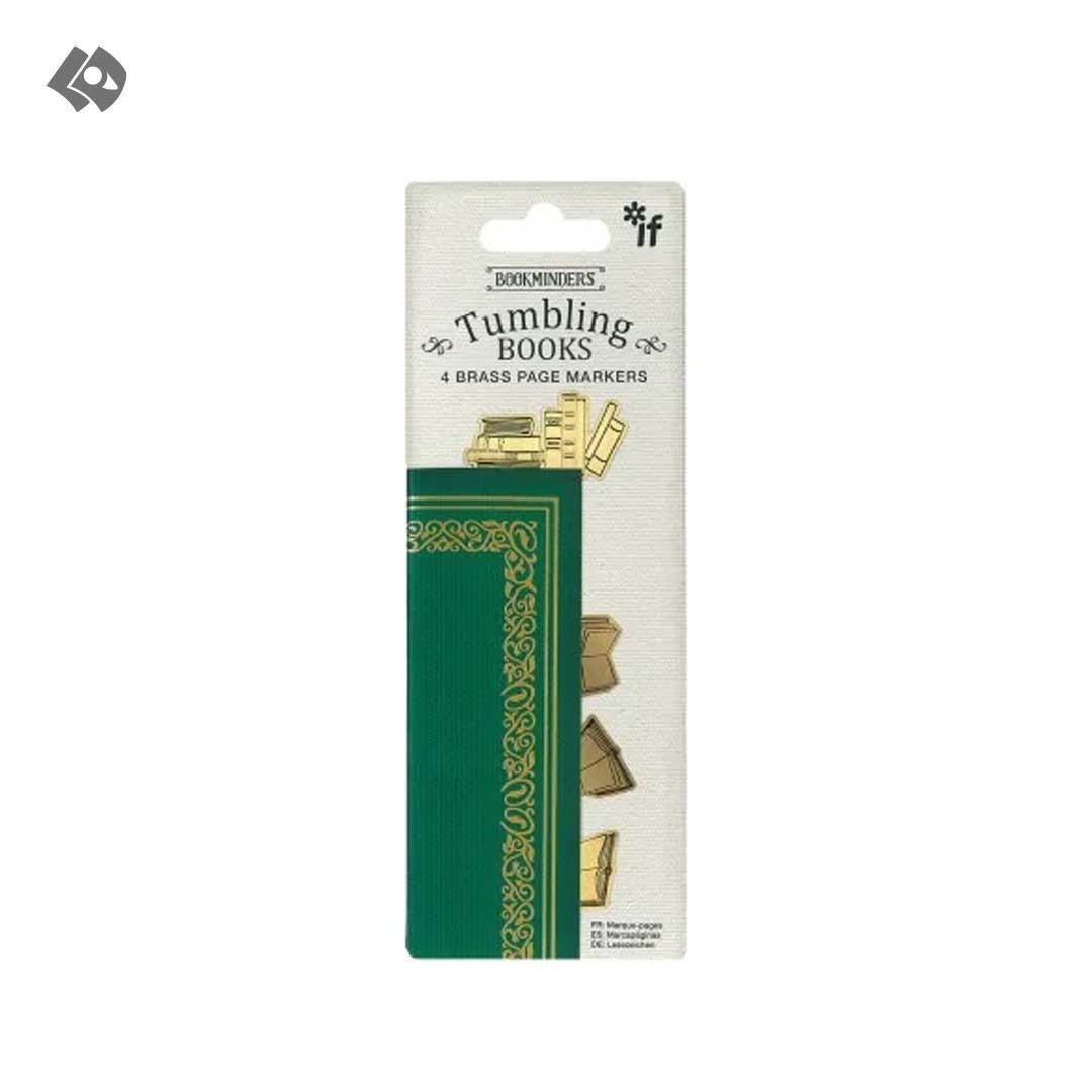تصویر  بوک مارک فلزی IF مدل Tumbling Books کد 40304
