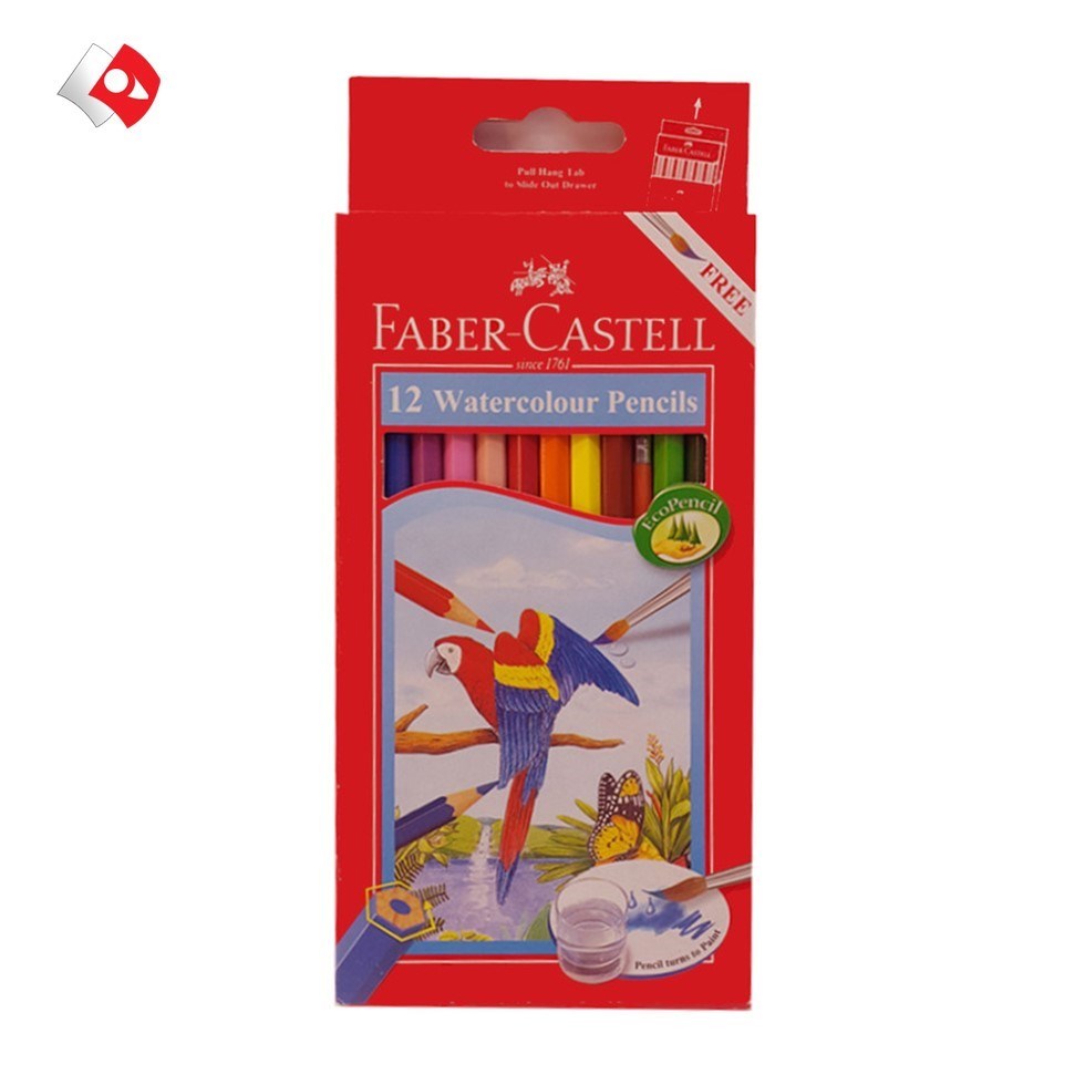 تصویر  مداد آب‌رنگی 12 رنگ 16114462 (faber castell)